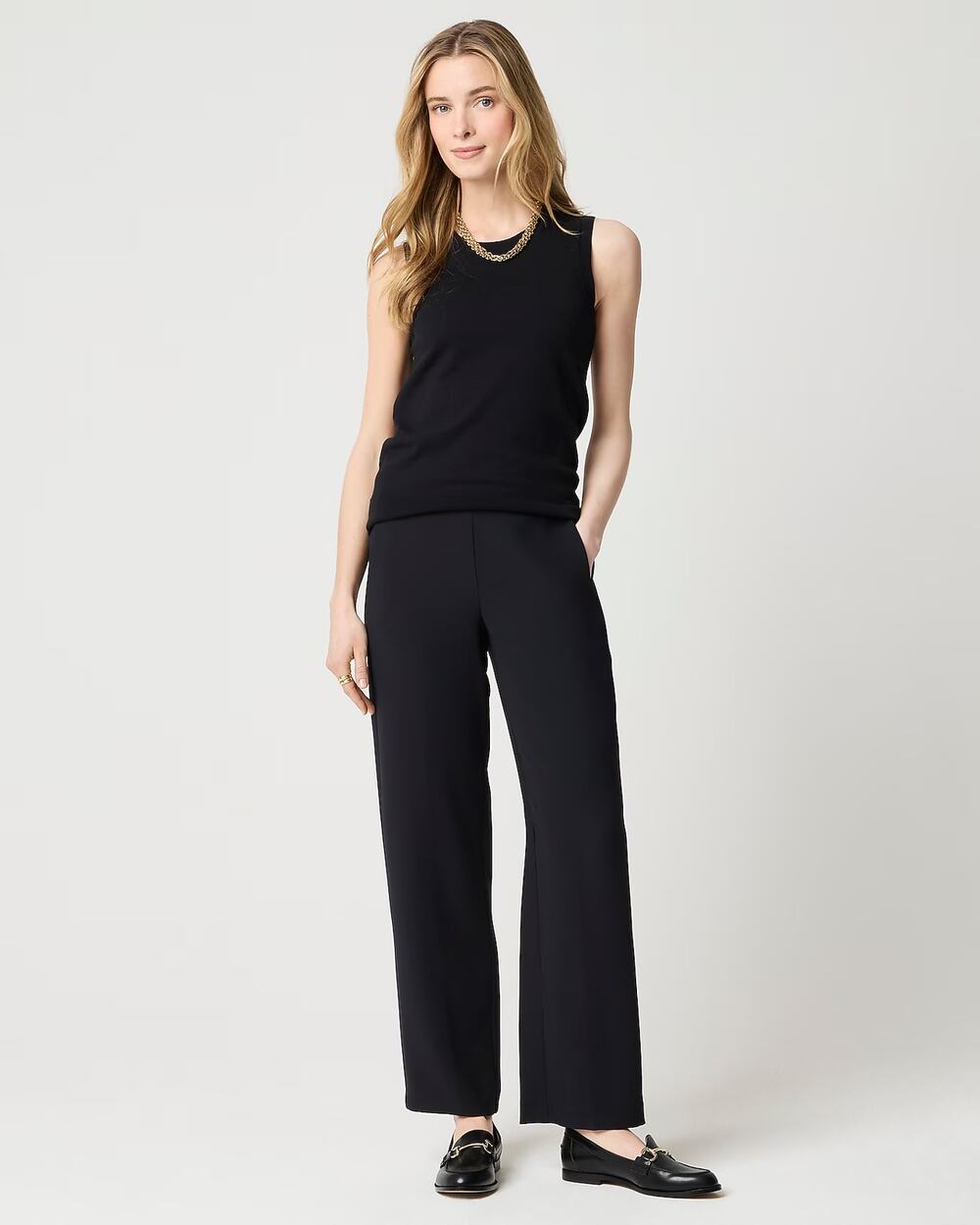 J.Crew Factory Wide Leg Jamie Pant Black Size 16